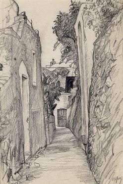  Cipriano Efisio Oppo  (Roma, 1891 - 1962) : Due disegni di Capri.  - Auction Graphics & Books - Libreria Antiquaria Gonnelli - Casa d'Aste - Gonnelli Casa d'Aste