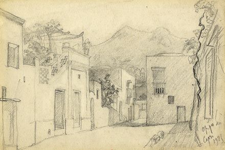  Cipriano Efisio Oppo  (Roma, 1891 - 1962) : Due disegni di Capri.  - Auction Graphics & Books - Libreria Antiquaria Gonnelli - Casa d'Aste - Gonnelli Casa d'Aste