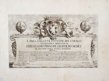 Giuseppe Maria Mitelli  (Bologna, 1634 - 1718) : L'ENEA VAGANTE PITTURE DEI CARRACCI/ INTAGLIATE E DEDICATE AL/SERENISSIMO PRINCIPE LEOPOLDO MEDICI/DA GIUSEPPE MARIA MITELLI BOLOGNESE/ ....MDCLXIII.  - Asta Grafica & Libri - Libreria Antiquaria Gonnelli - Casa d'Aste - Gonnelli Casa d'Aste