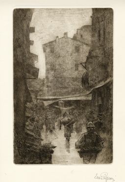  Telemaco Signorini  (Firenze, 1835 - 1901) : Lotto di 3 acqueforti.  - Auction Graphics & Books - Libreria Antiquaria Gonnelli - Casa d'Aste - Gonnelli Casa d'Aste