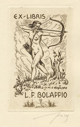  Alberto Martini  (Oderzo, 1876 - Milano, 1954) : Ex libris Irene Dwen Pace. Opus 161.  - Auction Graphics & Books - Libreria Antiquaria Gonnelli - Casa d'Aste - Gonnelli Casa d'Aste