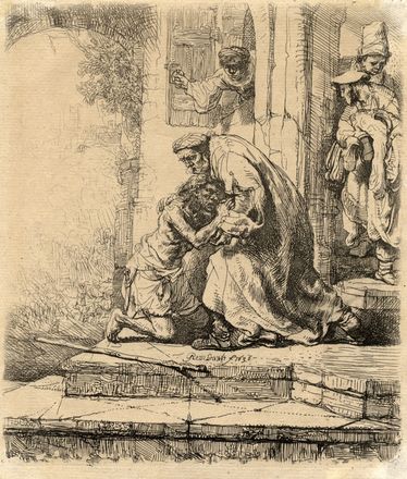  Rembrandt Harmenszoon van Rijn  (Leida, 1606 - Amsterdam, 1669) : Il ritorno del figliuol prodigo.  - Asta Grafica & Libri - Libreria Antiquaria Gonnelli - Casa d'Aste - Gonnelli Casa d'Aste