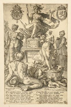  Hendrik Goltzius  (Mühlbracht,, 1558 - Haarlem,, 1617) : Frontespizio per la serie Gli eroi romani.  - Asta Grafica & Libri - Libreria Antiquaria Gonnelli - Casa d'Aste - Gonnelli Casa d'Aste