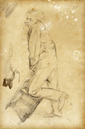  Adriano Cecioni  (Fontebuona, 1836 - Firenze, 1886) [attribuito a] : Lotto composto di 5 disegni.  - Auction Graphics & Books - Libreria Antiquaria Gonnelli - Casa d'Aste - Gonnelli Casa d'Aste