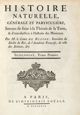  Buffon Georges Louis : Histoire naturelle générale et particuliere...  - Asta Grafica & Libri - Libreria Antiquaria Gonnelli - Casa d'Aste - Gonnelli Casa d'Aste