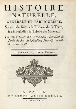  Buffon Georges Louis : Histoire naturelle gnrale et particuliere...  - Asta Grafica & Libri - Libreria Antiquaria Gonnelli - Casa d'Aste - Gonnelli Casa d'Aste