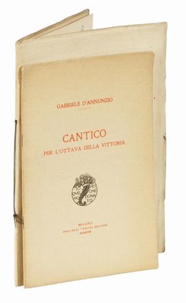  D'Annunzio Gabriele : For the Benco Cup. To the naval aviators.  Guido Marussig  (Trieste, 1885 - Gorizia, 1972)  - Auction Graphics & Books - Libreria Antiquaria Gonnelli - Casa d'Aste - Gonnelli Casa d'Aste