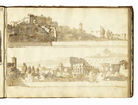  Francesco Baratta  (Genova, 1805 - 1835) : Album di disegni con vedute di Roma e studi vari, alcuni dalla statuaria antica e da Raffaello.  - Asta Grafica & Libri - Libreria Antiquaria Gonnelli - Casa d'Aste - Gonnelli Casa d'Aste