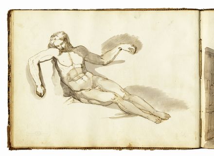  Francesco Baratta  (Genova, 1805 - 1835) : Album di disegni con vedute di Roma e studi vari, alcuni dalla statuaria antica e da Raffaello.  - Auction Graphics & Books - Libreria Antiquaria Gonnelli - Casa d'Aste - Gonnelli Casa d'Aste