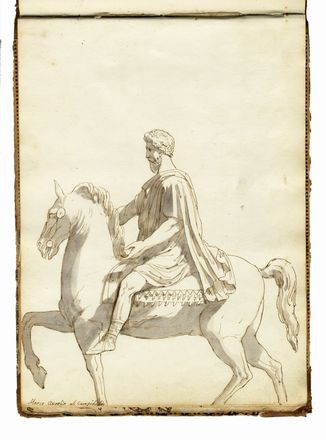  Francesco Baratta  (Genova, 1805 - 1835) : Album di disegni con vedute di Roma e studi vari, alcuni dalla statuaria antica e da Raffaello.  - Auction Graphics & Books - Libreria Antiquaria Gonnelli - Casa d'Aste - Gonnelli Casa d'Aste