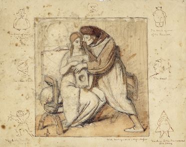  Simeon Solomon  (Londra, 1840 - 1905) [attribuito a] : Lotto composto di 2 disegni e 10 fotografie firmate.  - Asta Grafica & Libri - Libreria Antiquaria Gonnelli - Casa d'Aste - Gonnelli Casa d'Aste