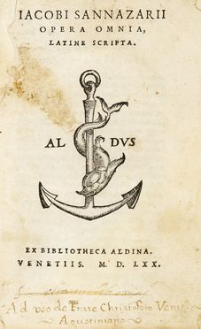  Sannazaro Jacopo : Opera omnia, latine scripta.  - Asta Grafica & Libri - Libreria Antiquaria Gonnelli - Casa d'Aste - Gonnelli Casa d'Aste
