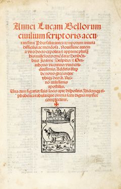 Lucanus Marcus Annaeus : Pharsalia.  - Asta Grafica & Libri - Libreria Antiquaria Gonnelli - Casa d'Aste - Gonnelli Casa d'Aste