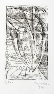 Lotto composto di 3 incisioni.  Antonio Paolo Antony De Witt  (Livorno, 1876 - Firenze, 1967), Primo Conti  (Firenze, 1900 - Fiesole, 1988), Ibrahim Kodra  (Ishëm, 1918 - Milano, 2006)  - Asta Grafica & Libri - Libreria Antiquaria Gonnelli - Casa d'Aste - Gonnelli Casa d'Aste