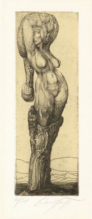  Ernst Fuchs  (Vienna, 1930 - Vienna, 2015) : Dafne.  - Auction Graphics & Books - Libreria Antiquaria Gonnelli - Casa d'Aste - Gonnelli Casa d'Aste