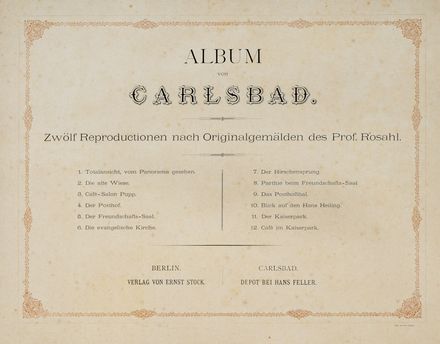  Incisione, Arte : Album von Carlsbad.  - Auction Graphics & Books - Libreria Antiquaria Gonnelli - Casa d'Aste - Gonnelli Casa d'Aste