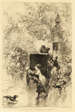  Henry Detouche  (Parigi, 1854 - 1913) : Dans les ronces.  Henry Detouche  (Parigi, 1854 - 1913), Camille Bellanger  (Parigi, 1853 - 1923), Eugene Delatre  (Parigi, 1864 - 1938), Edmond Morin  (Le Havre, 1824 - Sceaux, 1882)  - Asta Grafica & Libri - Libreria Antiquaria Gonnelli - Casa d'Aste - Gonnelli Casa d'Aste