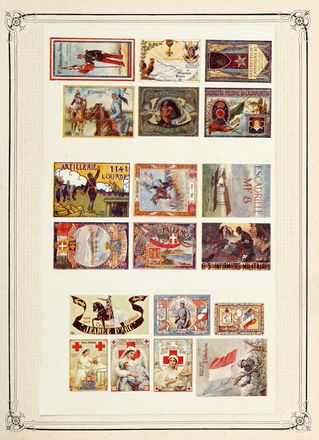 2 album di francobolli ed etichette - Timbres Guerre 1914, France ed etichette di acque di colonia.  - Asta Grafica & Libri - Libreria Antiquaria Gonnelli - Casa d'Aste - Gonnelli Casa d'Aste