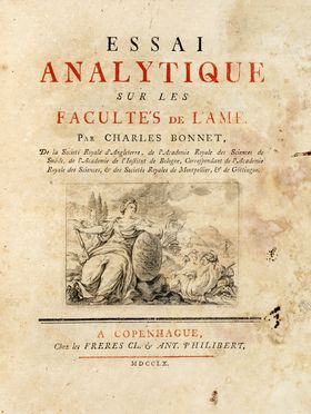  Bonnet Charles : Essai analytique sur les facultés de l'ame.  Adam Smith  - Asta Grafica & Libri - Libreria Antiquaria Gonnelli - Casa d'Aste - Gonnelli Casa d'Aste
