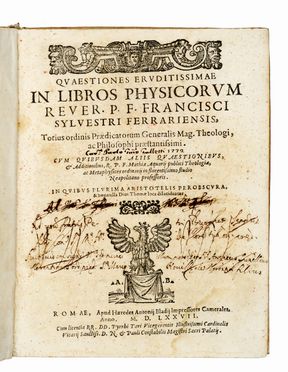  Silvestri Francesco : Quaestiones eruditissimae in libros physicorum...  - Asta Grafica & Libri - Libreria Antiquaria Gonnelli - Casa d'Aste - Gonnelli Casa d'Aste