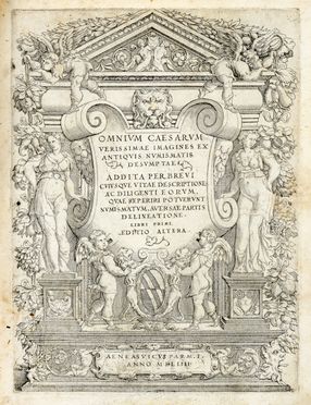  Zantani Antonio : Omnium Caesarum verissimae imagines ex antiquis numismatis desumptae [...] Libri primi. Editio altera.  Enea Vico  (Parma,, 1523 - Ferrara,, 1567)  - Asta Grafica & Libri - Libreria Antiquaria Gonnelli - Casa d'Aste - Gonnelli Casa d'Aste