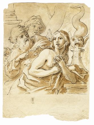  Autori vari : Lotto di otto disegni XVII-XIX secolo.  - Asta Grafica & Libri - Libreria Antiquaria Gonnelli - Casa d'Aste - Gonnelli Casa d'Aste