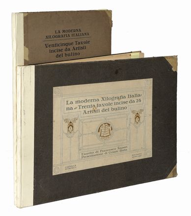  Cesare Ratta  (Bologna, 1857 - 1938) [e altri] : La moderna xilografia italiana. Venticinque tavole incise da artisti del   bulino. Seconda cartella.  Francesco Sapori, Gino Barbieri  (Cesena, 1885 - Monte Zomo, 1917), Carlo Guarnieri  (Campiglia Marittima, 1892 - Grosseto, 1988), Giuseppe Torelli, Paolo Paschetto  - Asta Grafica & Libri - Libreria Antiquaria Gonnelli - Casa d'Aste - Gonnelli Casa d'Aste