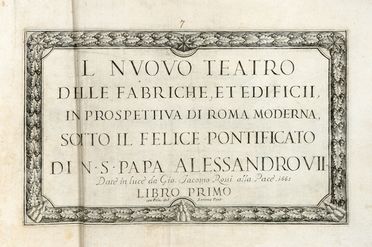  Falda Giovanni Battista : Il nuovo teatro delle fabriche, et edificii, in prospettiva di Roma moderna. Libro primo (-terzo).  Marcus Sadeler  (Munich, ), Giovanni Maggi  (Roma, 1566 - 1618), Francesco Villamena  (Assisi,  - Roma, 1626)  - Asta Grafica & Libri - Libreria Antiquaria Gonnelli - Casa d'Aste - Gonnelli Casa d'Aste