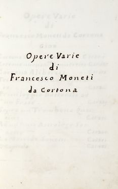  Moneti da Cortona Francesco Francesco : Opere varie.  - Asta Grafica & Libri - Libreria Antiquaria Gonnelli - Casa d'Aste - Gonnelli Casa d'Aste
