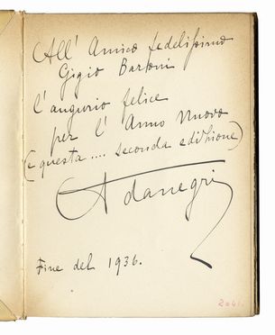 Dediche, con firme autografe, su una raccolta di libri in prima edizione.  - Asta Grafica & Libri - Libreria Antiquaria Gonnelli - Casa d'Aste - Gonnelli Casa d'Aste