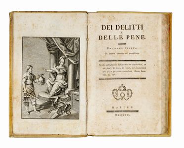  Beccaria Cesare : Dei delitti e delle pene. Diritto, Storia, Storia, Diritto e Politica, Storia, Diritto e Politica  - Auction Graphics & Books - Libreria Antiquaria Gonnelli - Casa d'Aste - Gonnelli Casa d'Aste