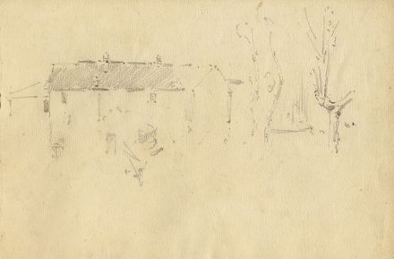  Giovanni Bartolena  (Livorno, 1866 - 1942) [attribuito a] : Schizzo di due buoi e un cavallo.  - Auction Graphics & Books - Libreria Antiquaria Gonnelli - Casa d'Aste - Gonnelli Casa d'Aste