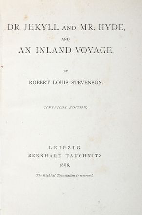  Stevenson Robert Louis : Dr. Jekyll and Mr. Hyde and An Inland voyage... Letteratura straniera  Arthur Conan Doyle, Paul Leicester Ford  - Auction Graphics & Books - Libreria Antiquaria Gonnelli - Casa d'Aste - Gonnelli Casa d'Aste