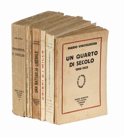  Sturzo Luigi (don) : Popolarismo e fascismo.  Giovanni Amendola, Raffaello Franchi, Mario Vinciguerra, Guido Porzio, Luigi Einaudi  - Asta Grafica & Libri - Libreria Antiquaria Gonnelli - Casa d'Aste - Gonnelli Casa d'Aste