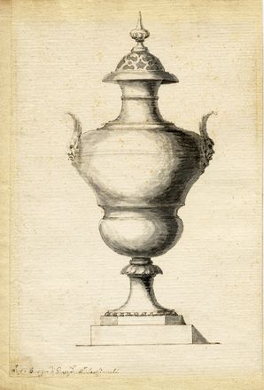  Scuola europea del XVIII secolo : Lotto di sei progetti per vasi ornamentali.  - Auction Graphics & Books - Libreria Antiquaria Gonnelli - Casa d'Aste - Gonnelli Casa d'Aste