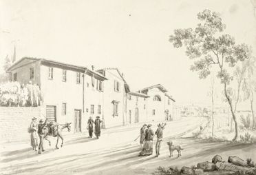  Giuseppe Gherardi  (Firenze, 1788 - 1884) : Al ritiro Capponi.  - Asta Grafica & Libri - Libreria Antiquaria Gonnelli - Casa d'Aste - Gonnelli Casa d'Aste