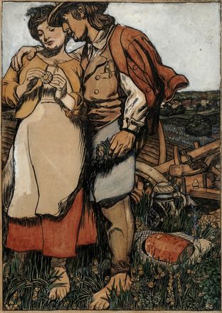 Hans Rossmann  (Vohenstrau/Oberpfalz, 1868 - Mnchen, 1915) : Bozzetto originale per la copertina di Jugend, 17 aprile.  - Auction Graphics & Books - Libreria Antiquaria Gonnelli - Casa d'Aste - Gonnelli Casa d'Aste