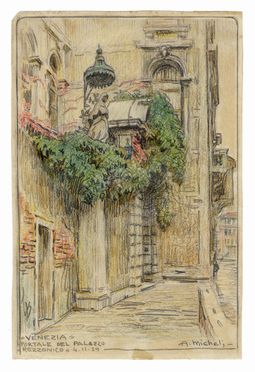  Alberto Micheli Pellegrini  (Livorno, 1870 - Bibbiena, 1943) : Lotto composto di 10 disegni.  - Asta Grafica & Libri - Libreria Antiquaria Gonnelli - Casa d'Aste - Gonnelli Casa d'Aste