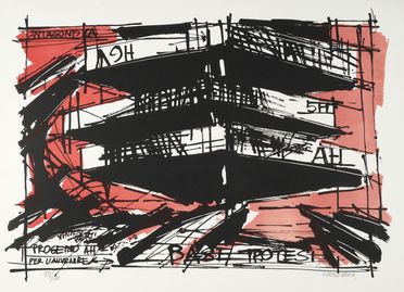  Vinicio Berti  (Firenze, 1921 - 1991) : Lotto composto di 2 incisioni.  - Asta Grafica & Libri - Libreria Antiquaria Gonnelli - Casa d'Aste - Gonnelli Casa d'Aste