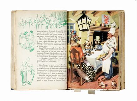  Collodi Carlo : Pinocchio animato. Grande albo delle avventure del famoso burattino...  Attilio Mussino  - Asta Grafica & Libri - Libreria Antiquaria Gonnelli - Casa d'Aste - Gonnelli Casa d'Aste