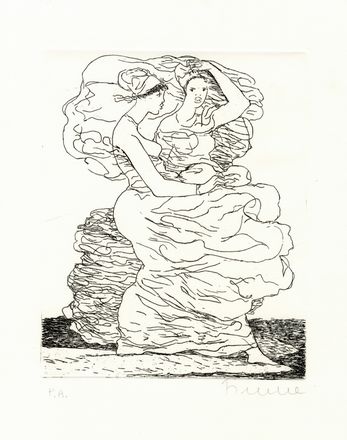  Salvatore Fiume  (Comiso, 1915 - Milano, 1997) : Donne.  Virgilio Guidi  (Roma, 1891 - Venezia, 1984)  - Auction Graphics & Books - Libreria Antiquaria Gonnelli - Casa d'Aste - Gonnelli Casa d'Aste