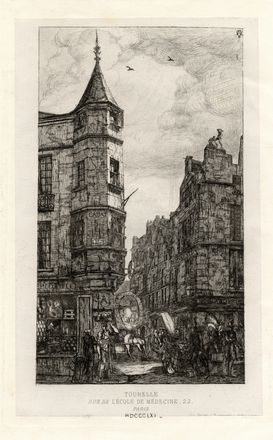  Charles François Daubigny  (Parigi, 1817 - 1878) : Le pont.  Charles Meryon  (Parigi, 1821 - Saint Maurice, 1868)  - Asta Grafica & Libri - Libreria Antiquaria Gonnelli - Casa d'Aste - Gonnelli Casa d'Aste