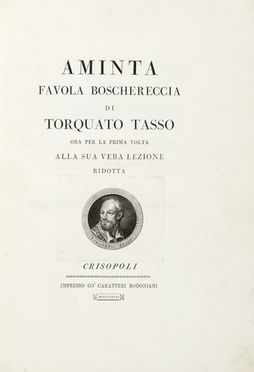  Tasso Torquato : Aminta favola boschereccia [...] ora per la prima volta alla sua vera lezione ridotta. Bodoni, Letteratura italiana, Collezionismo e Bibliografia, Letteratura  - Auction Graphics & Books - Libreria Antiquaria Gonnelli - Casa d'Aste - Gonnelli Casa d'Aste