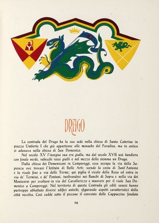  Cambellotti Duilio : Il palio di Siena. Feste - Folklore - Giochi - Sport, Figurato, Collezionismo e Bibliografia  Piero Misciattelli  - Auction Graphics & Books - Libreria Antiquaria Gonnelli - Casa d'Aste - Gonnelli Casa d'Aste