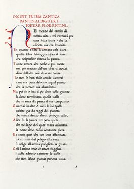  Alighieri Dante : Commedia Dantis Alighierii, poetae Florentini [...] a cura di Gelasio Caetani.  Gelasio Caetani  - Asta Grafica & Libri - Libreria Antiquaria Gonnelli - Casa d'Aste - Gonnelli Casa d'Aste