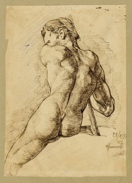 Lotto composto di 40 disegni di nudi maschili.  - Auction Graphics & Books - Libreria Antiquaria Gonnelli - Casa d'Aste - Gonnelli Casa d'Aste