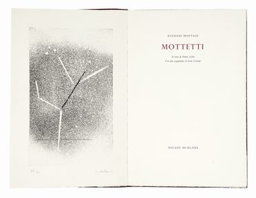  Montale Eugenio : Mottetti a cura di Dante Isella con due acquetinte di Italo Valenti. Libro d'Artista, Collezionismo e Bibliografia  Italo Valenti  (Milano, 1912 - Ascona, 1995)  - Auction Graphics & Books - Libreria Antiquaria Gonnelli - Casa d'Aste - Gonnelli Casa d'Aste