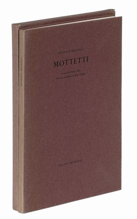  Montale Eugenio : Mottetti a cura di Dante Isella con due acquetinte di Italo Valenti. Libro d'Artista, Collezionismo e Bibliografia  Italo Valenti  (Milano, 1912 - Ascona, 1995)  - Auction Graphics & Books - Libreria Antiquaria Gonnelli - Casa d'Aste - Gonnelli Casa d'Aste