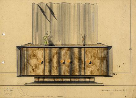  Gino Fagioli : Lotto composto di 19 progetti di design d'interni.  - Auction Graphics & Books - Libreria Antiquaria Gonnelli - Casa d'Aste - Gonnelli Casa d'Aste