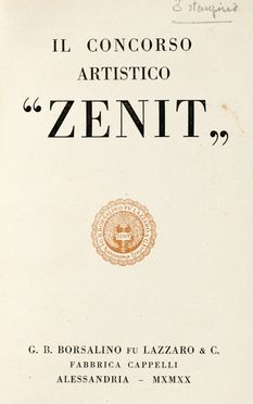 Il concorso artistico Zenit.  - Asta Grafica & Libri - Libreria Antiquaria Gonnelli - Casa d'Aste - Gonnelli Casa d'Aste